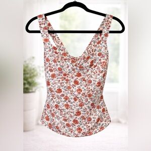 Abercrombie & Fitch Red Floral Camisole Tank | NWT | Adjustable Straps Size XS